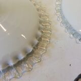 Duo of opaline hanging lamps