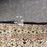 Tapis d'orient en soie (2.50x3.05 m), fait main, matière soie