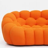 Canapé bulle courbé Roche Bobois orange