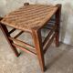 Antique Perriand style rattan cane stool