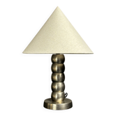 Lampe de table moderne en nickel plaqué de style mid-century, époque spatiale, années 1970.