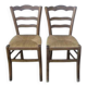 Paire de chaises paillées