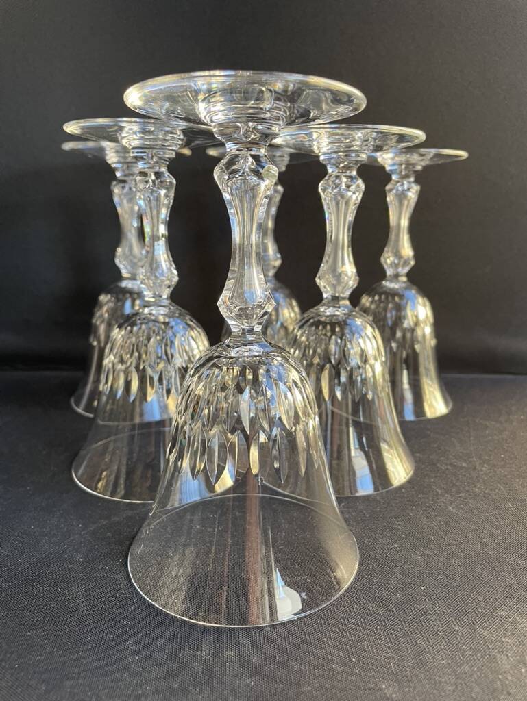 6 Saint Louis water glasses cut Lozère service stamped