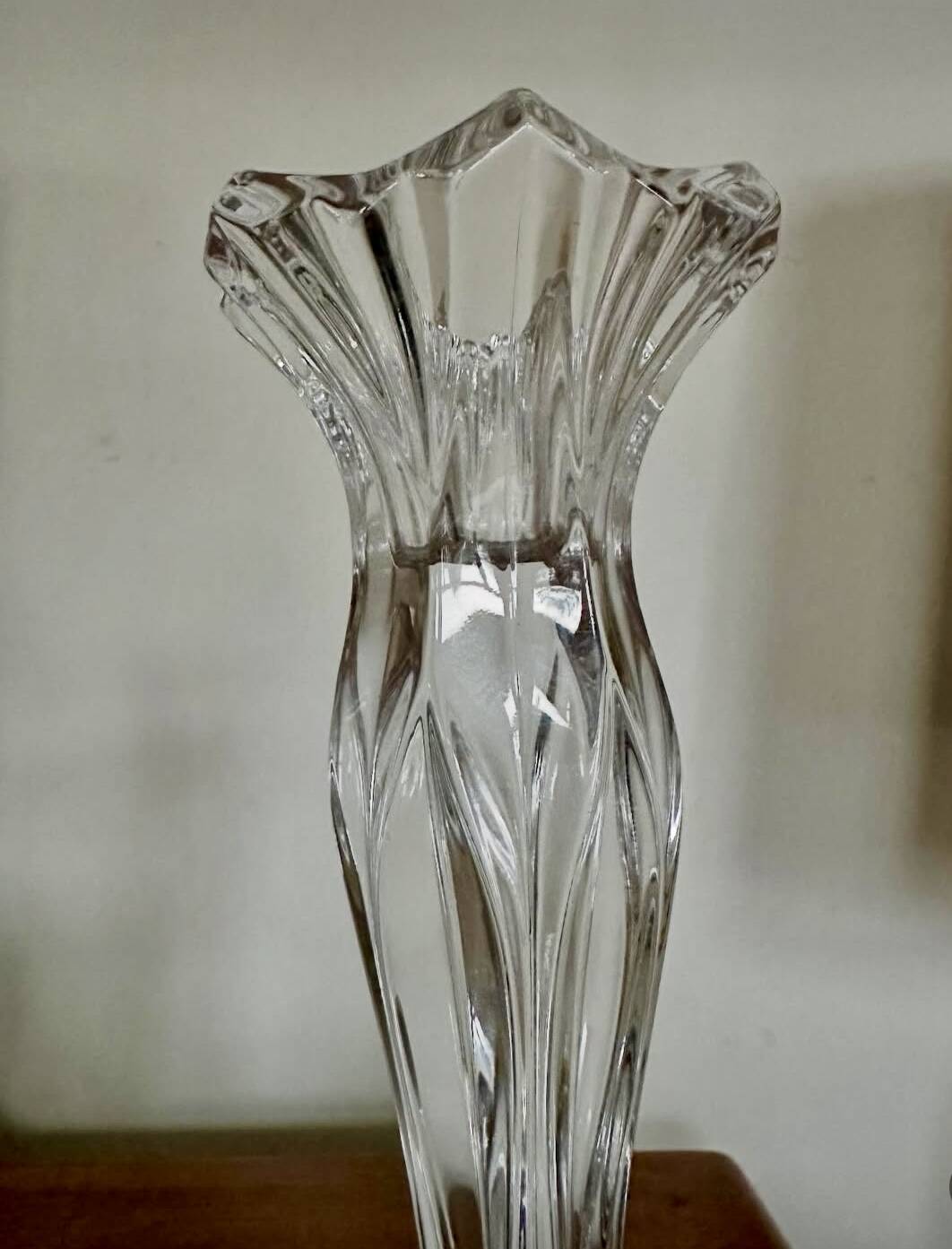 Old glass candle holder