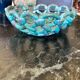 Pottery basket of braided earthenware for fruits dimension: H-9,5cm- D-25,5cm-