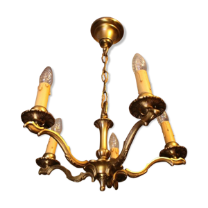 lustre en bronze à 5
