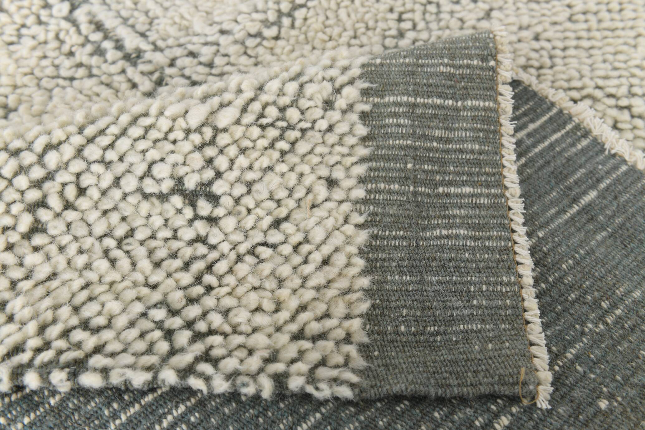 8x10 Handmade Wool Ash Green Modern Turkish Rug, 261x309Cm SK 34930