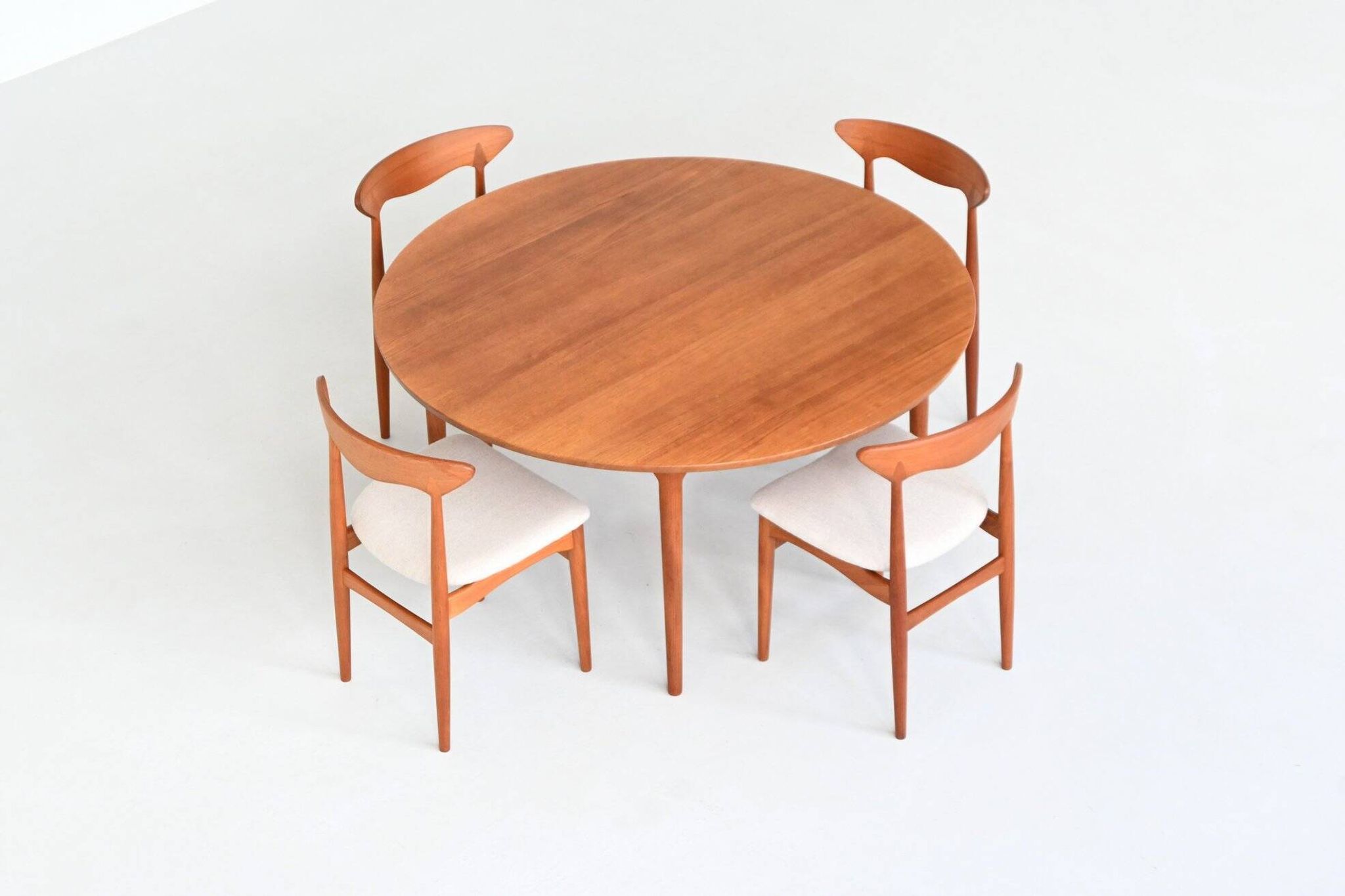 France & Son round dining table in teak Cado Denmark 1960