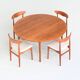 France & Son round dining table in teak Cado Denmark 1960