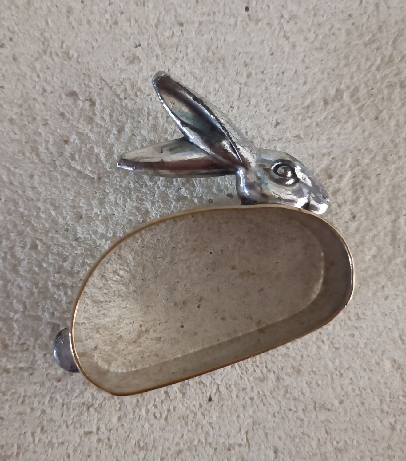 Silver metal napkin ring