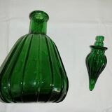 Pair of italian green bottles
