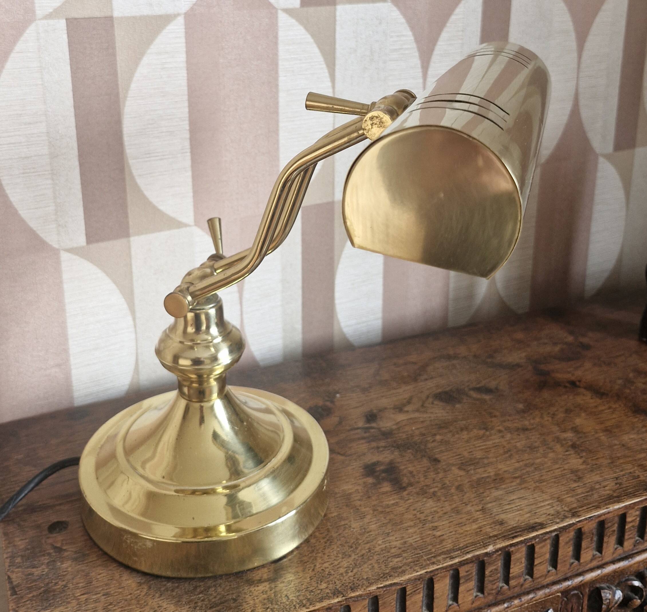 Brass notary or banker's lamp