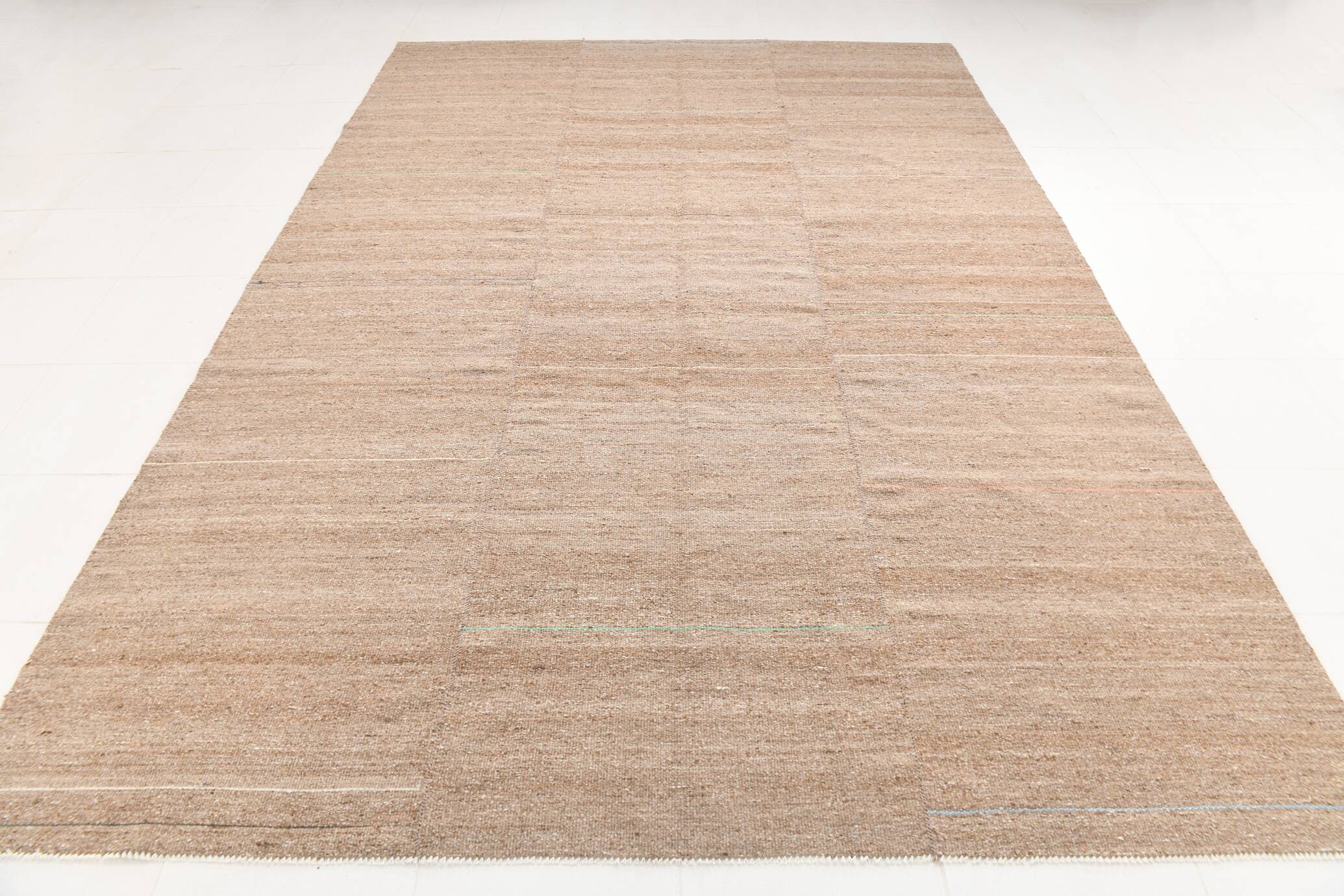 8x11 Bronze & Beige Vintage Kilim Rug, 241x350Cm
