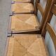 6 chaises rustiques en chêne massif et paille