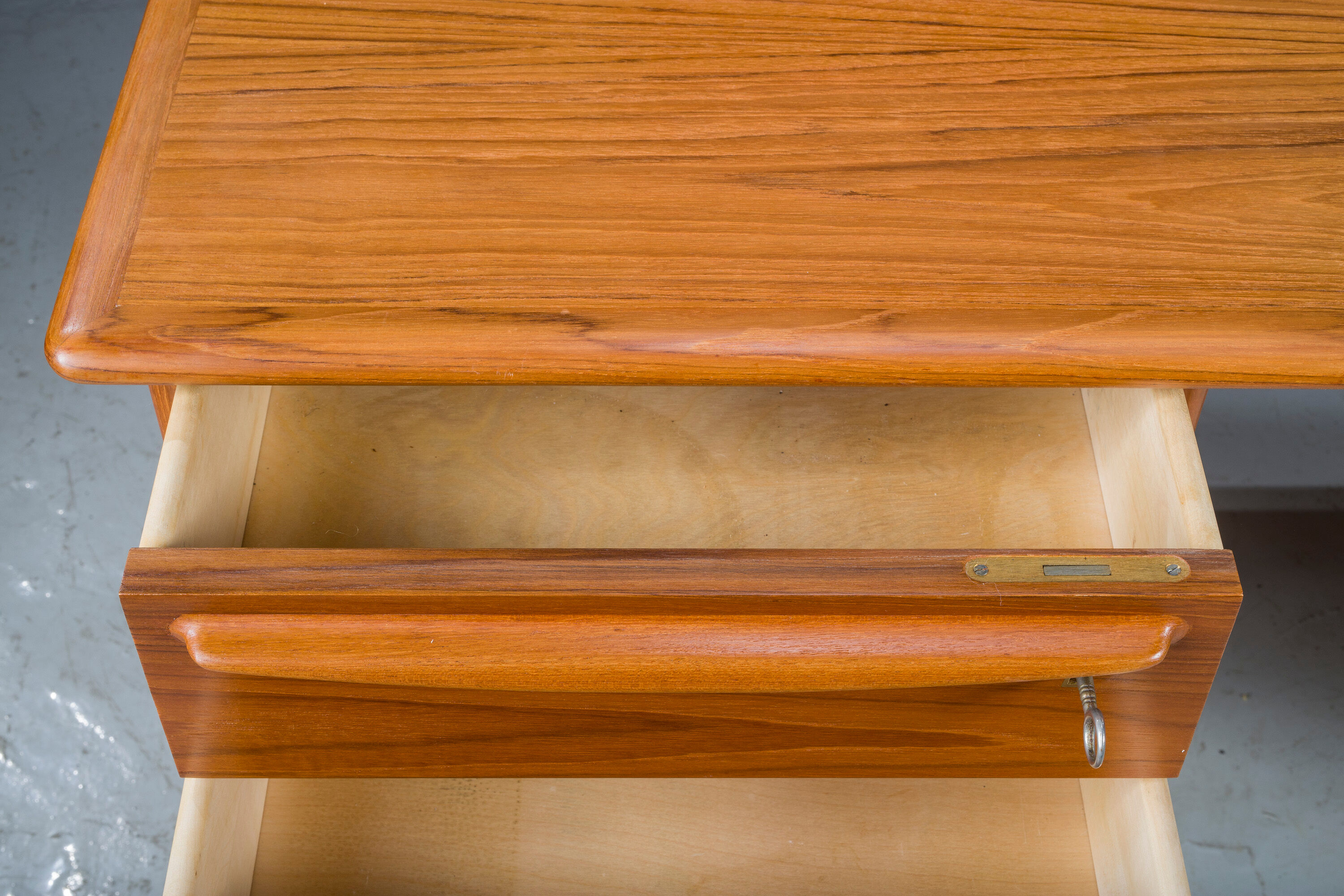 Mid-Century Danish Modern Desk Teak by Svend Madsen for Falster, 1970s