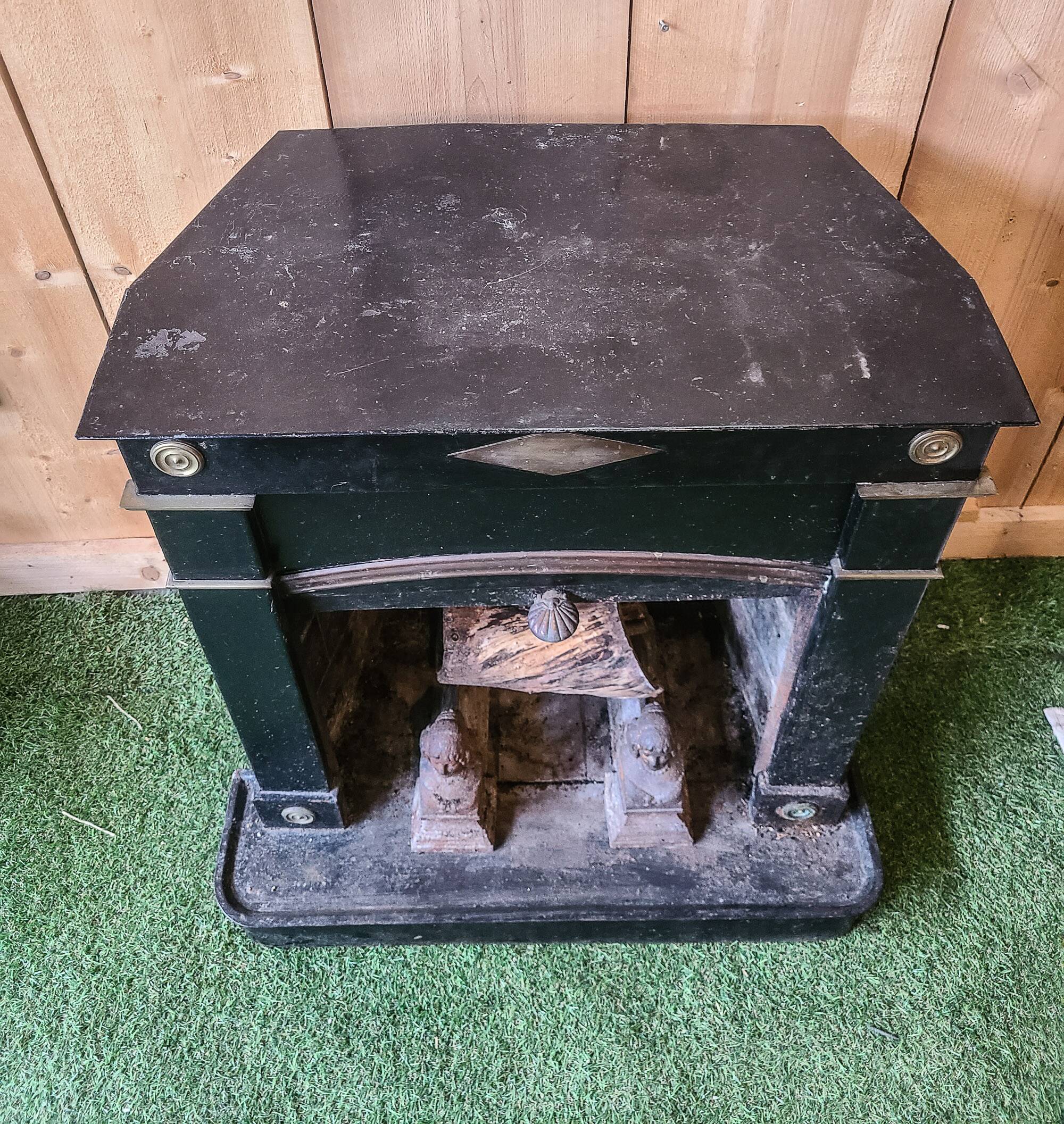 Sheet metal fireplace