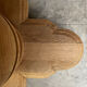 Massive oval monastery table in bleached oak with turned legs.