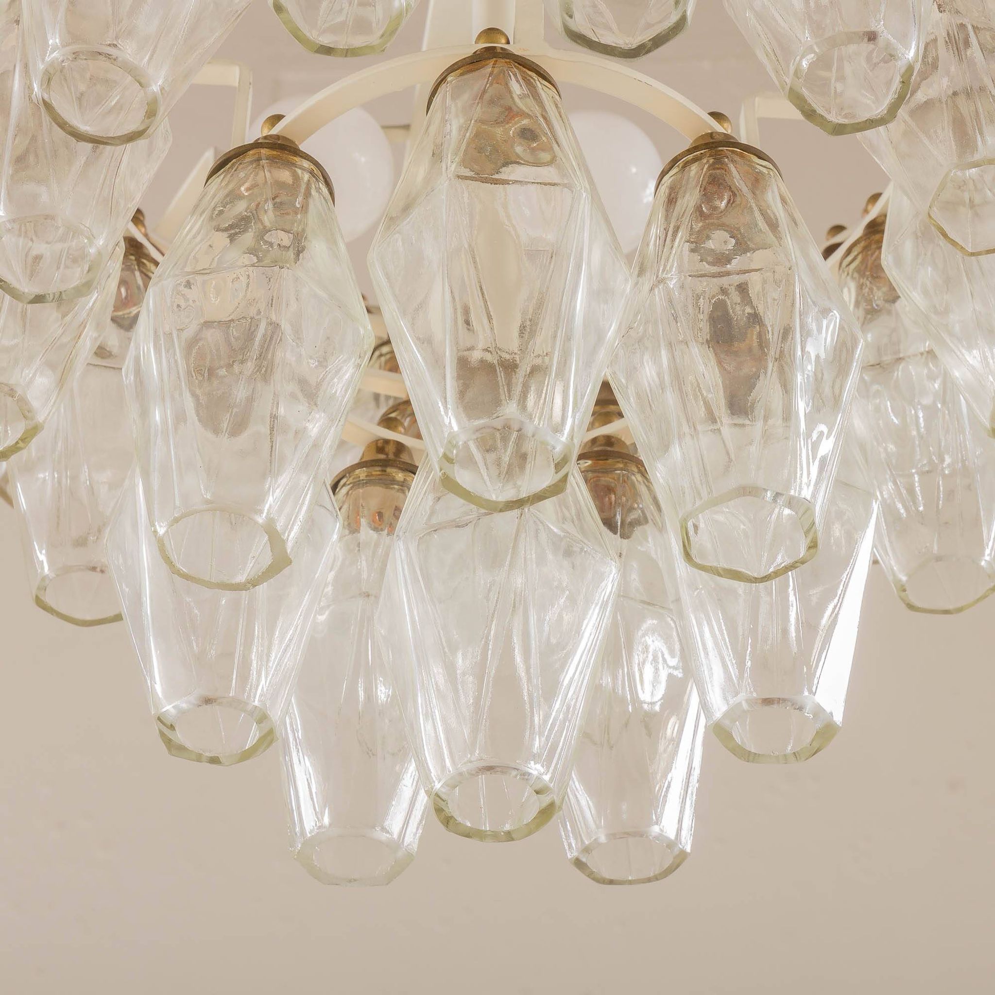 Carlo Scarpa Poliedri chandelier, Venini, Italy 1960s