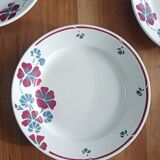 Set of 12 earthenware plates Salins, Nelly red