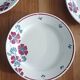 Set of 12 earthenware plates Salins, Nelly red