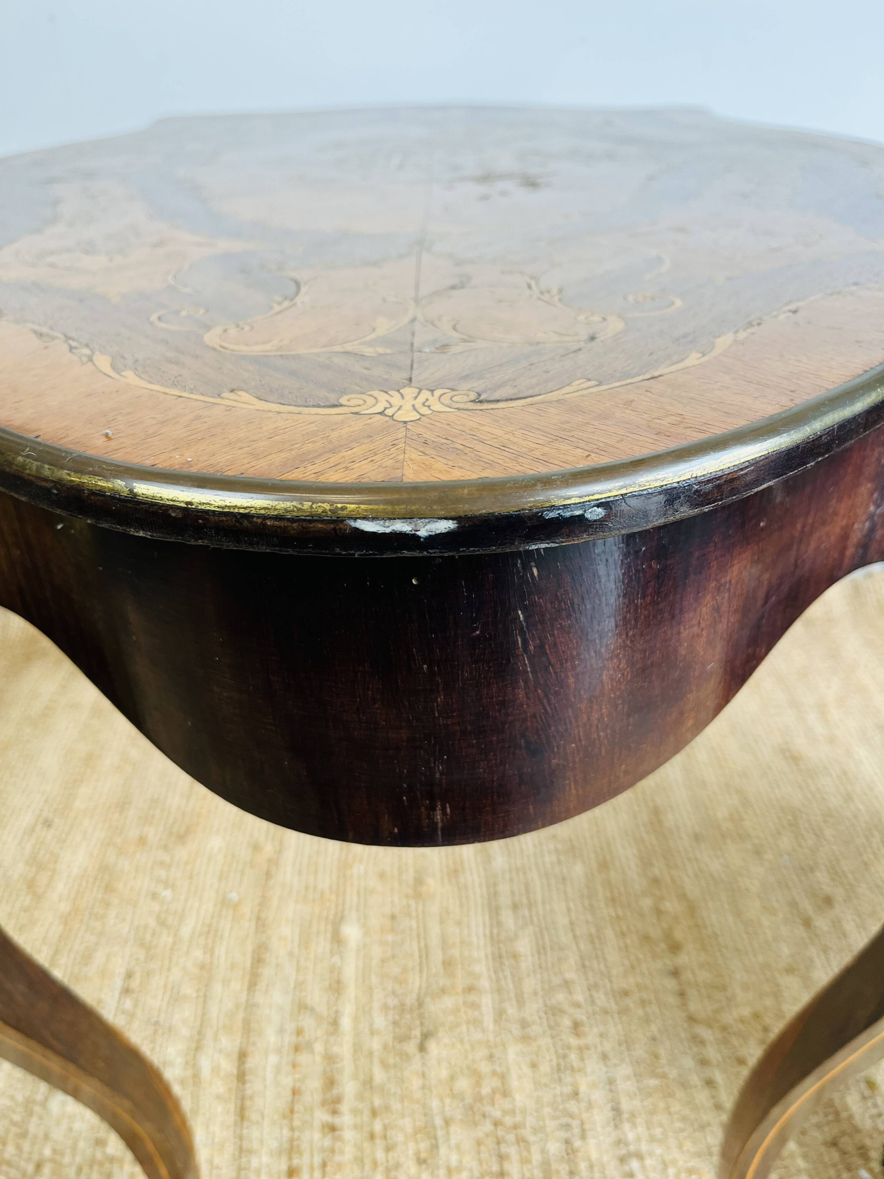 Louis XV style inlaid violin table – Napoleon III period