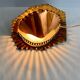 Unique Mid Century Table Lamp "Fireplace" Copper & Brass, Art Deco, Vintage