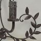 pair of grey patinated iron wall sconces
