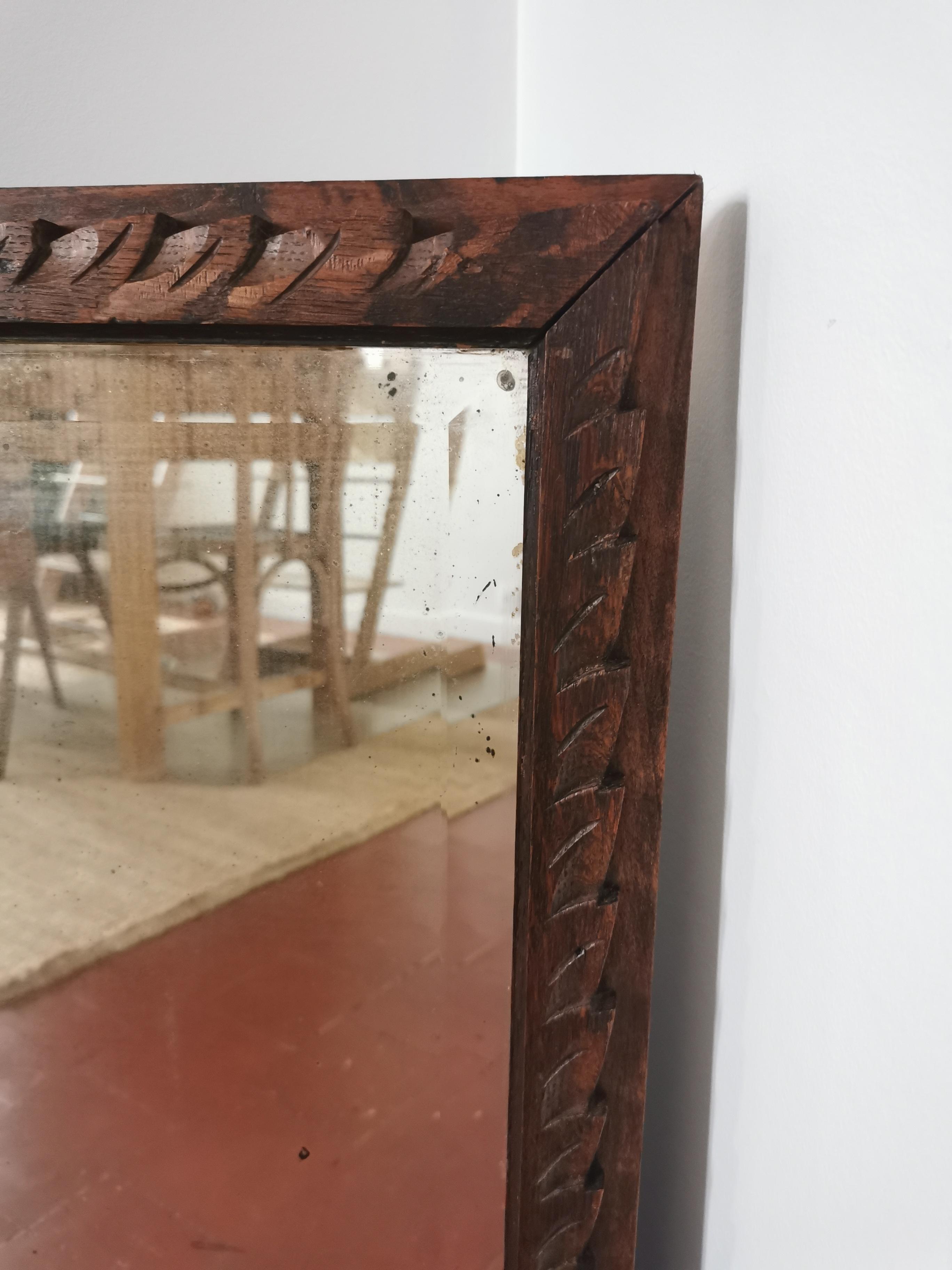 Wooden mirror 74 x 55 cm