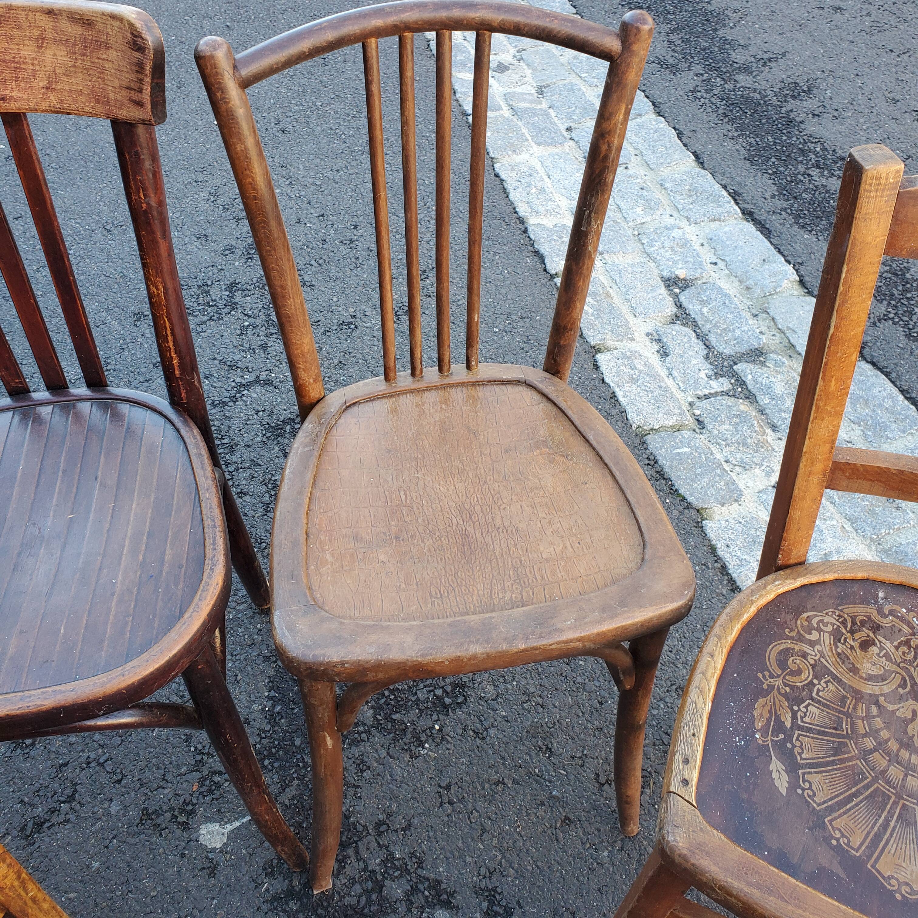Lot de 6 chaises bistrot  depareille