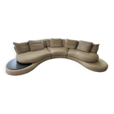 Modular leather sofa