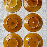 6 dessert plates barbotine Salins-les-Bains
