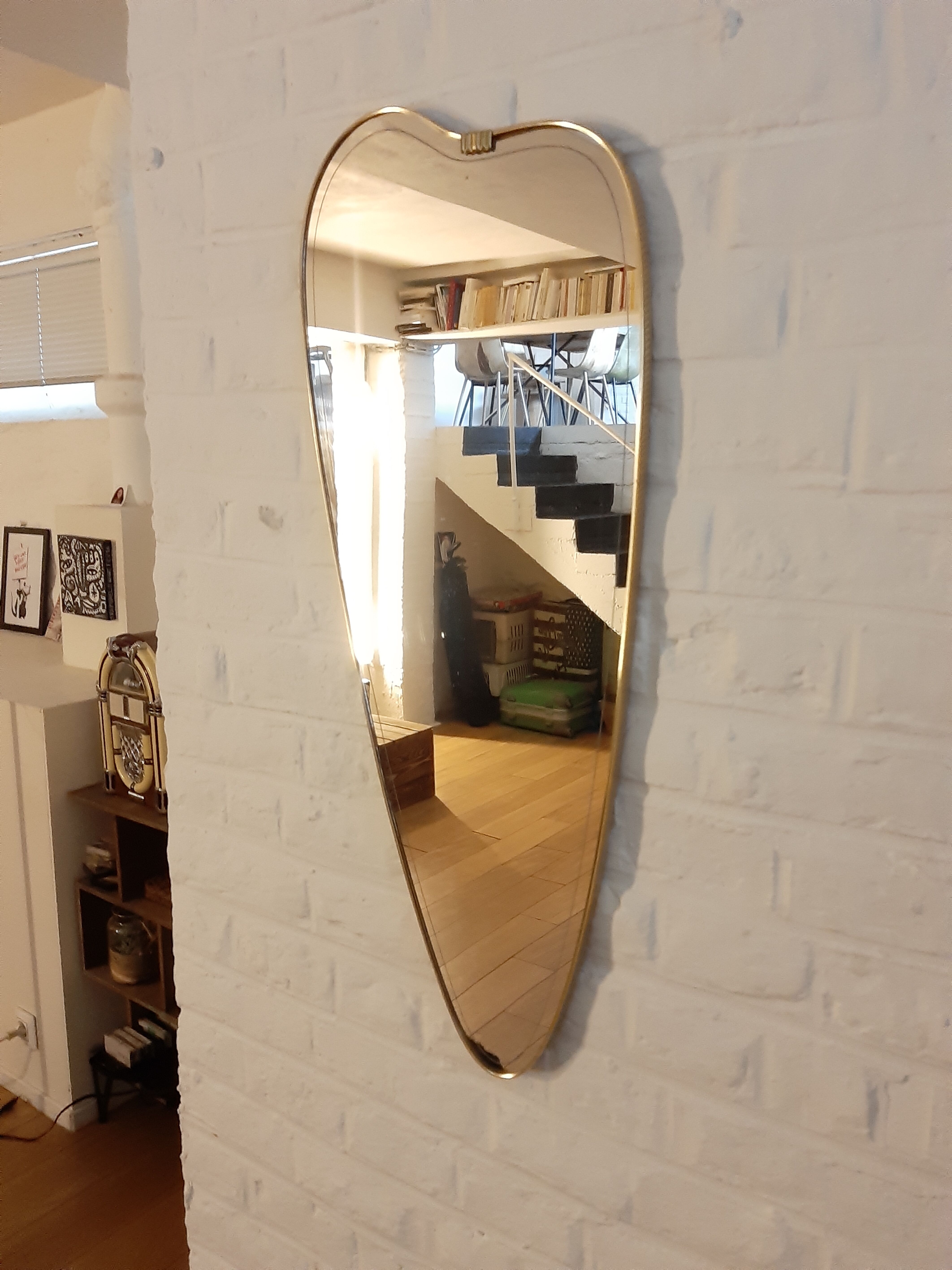 Mirror rear-view mirror 35x85cm