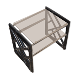 Table basse en rotin noir