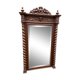Renaissance style castle hunting mirror Louis XIII carved oak 1880
