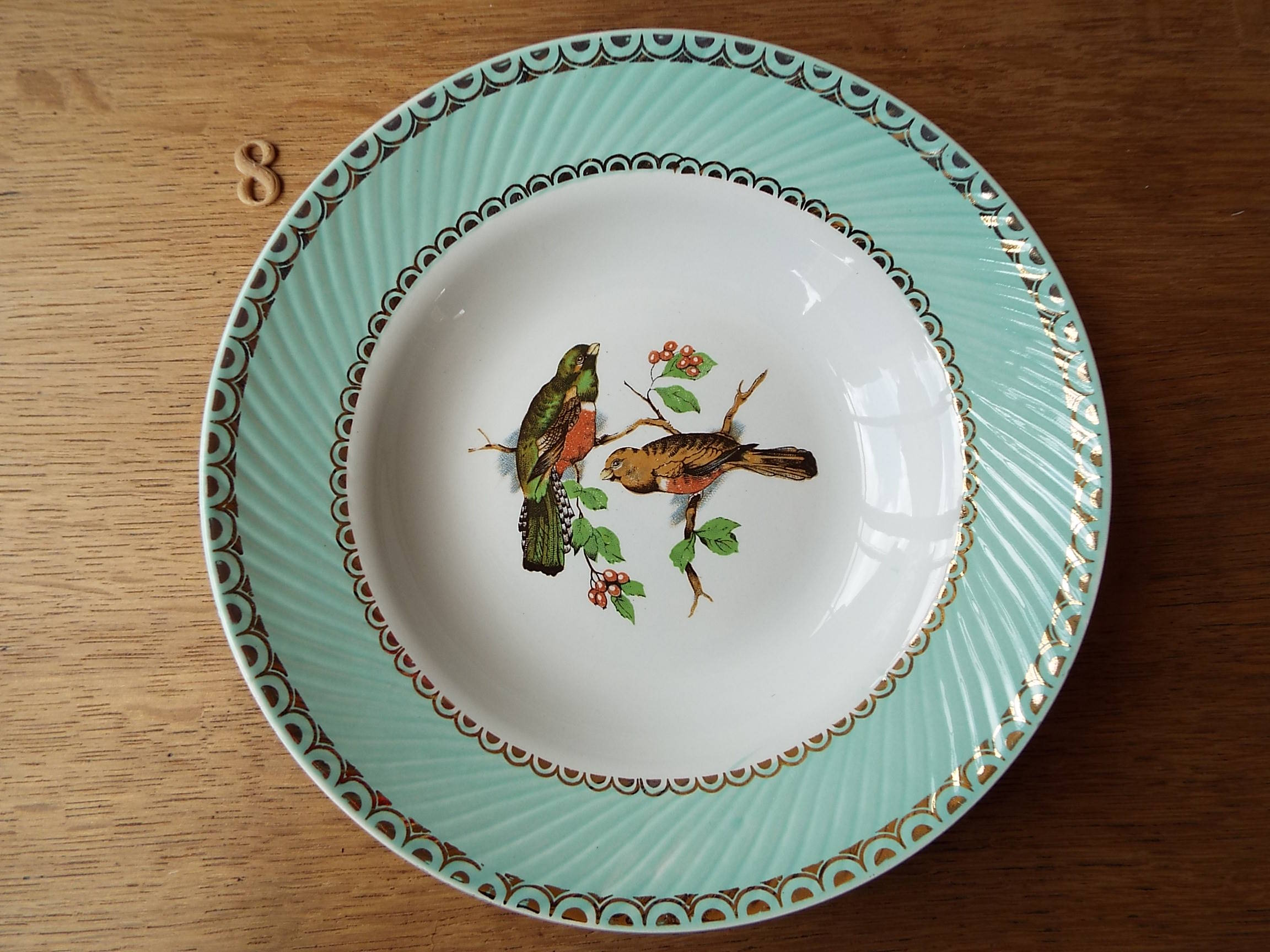 Set of 8 soup plates