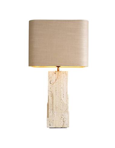 Paires de lampes de table en travertin