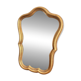 Golden Wood Mirror Gold Leaf Louis XV Style