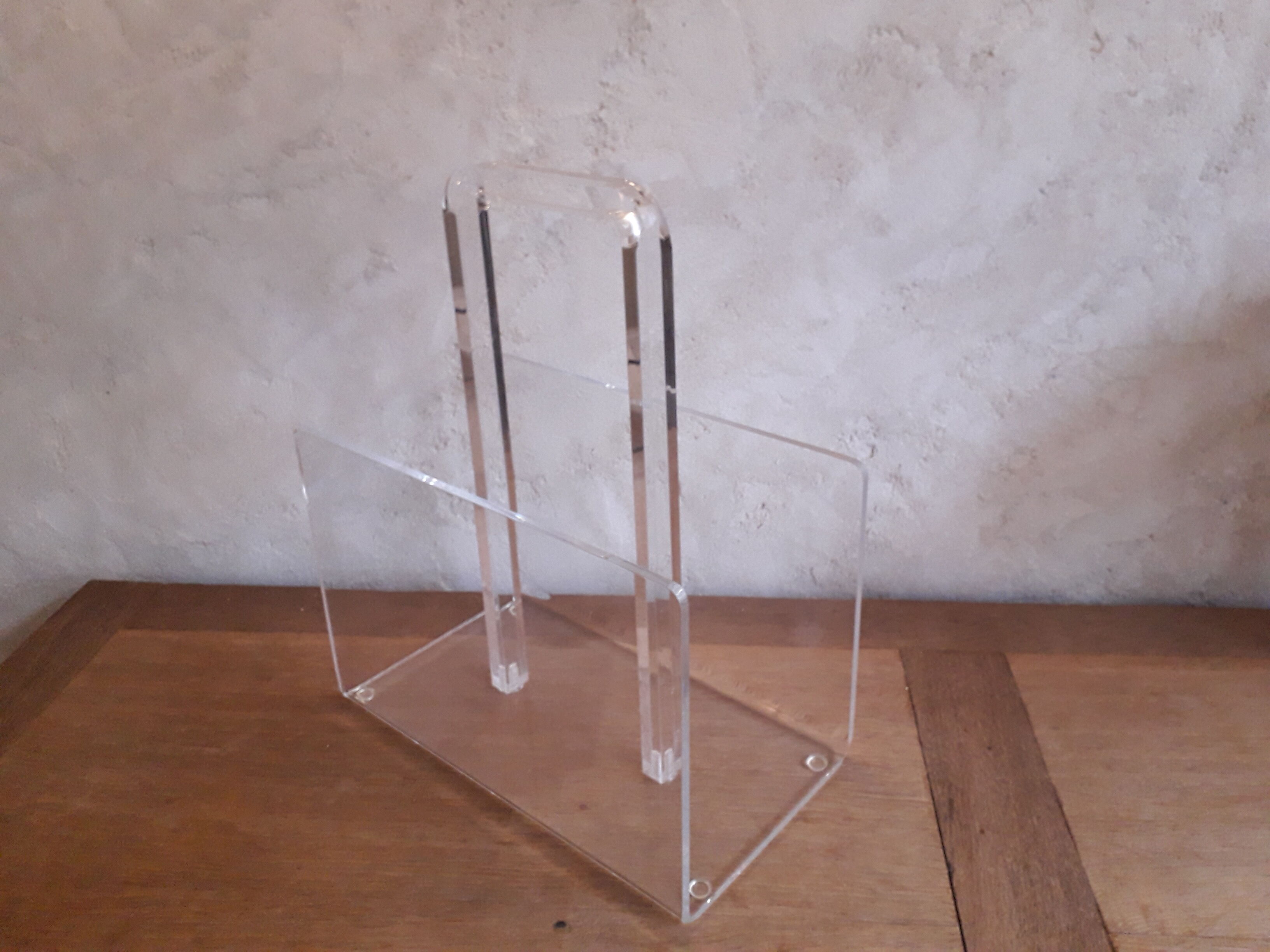 Vintage Plexiglas magazine holder