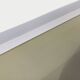 Vintage rectangular Space Age coffee table in steel and smoked glass.
