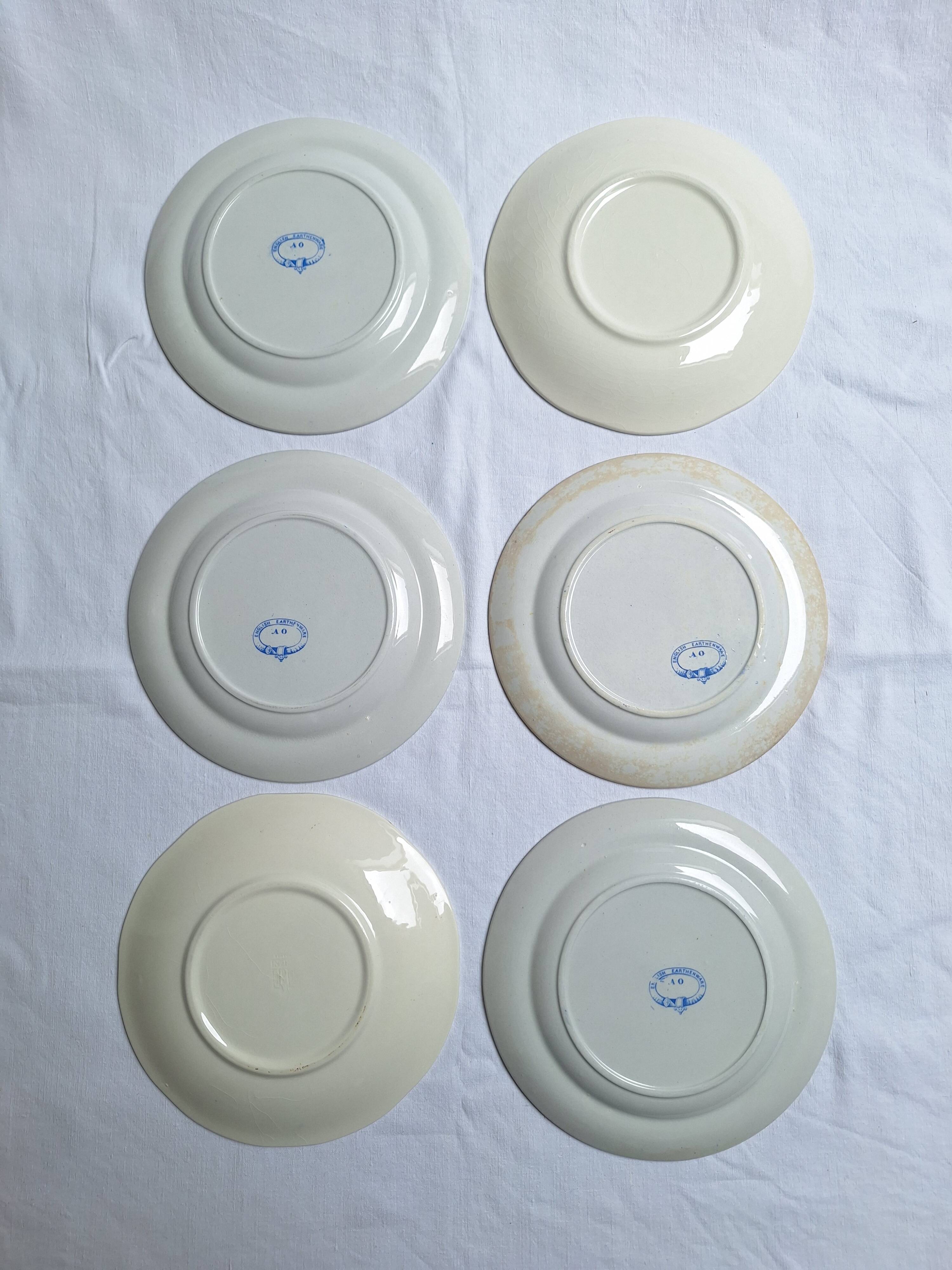 Vintage blue dinner plates