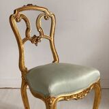 Chaise en bois sculpté et doré Époque Napoléon III
