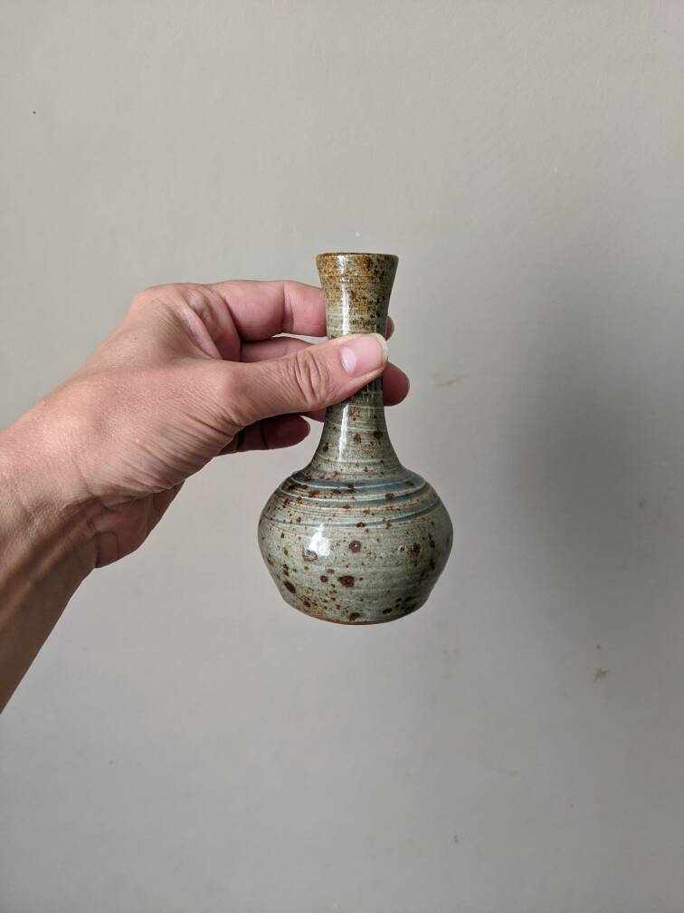 Slow Pyrite Stoneware Soliflore Vase Scandinavian Country Decor