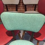 Suite of 6 vintage faux chairs