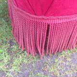 Napoleon III red velvet bench