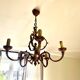 Golden bronze chandelier in Louis XV style