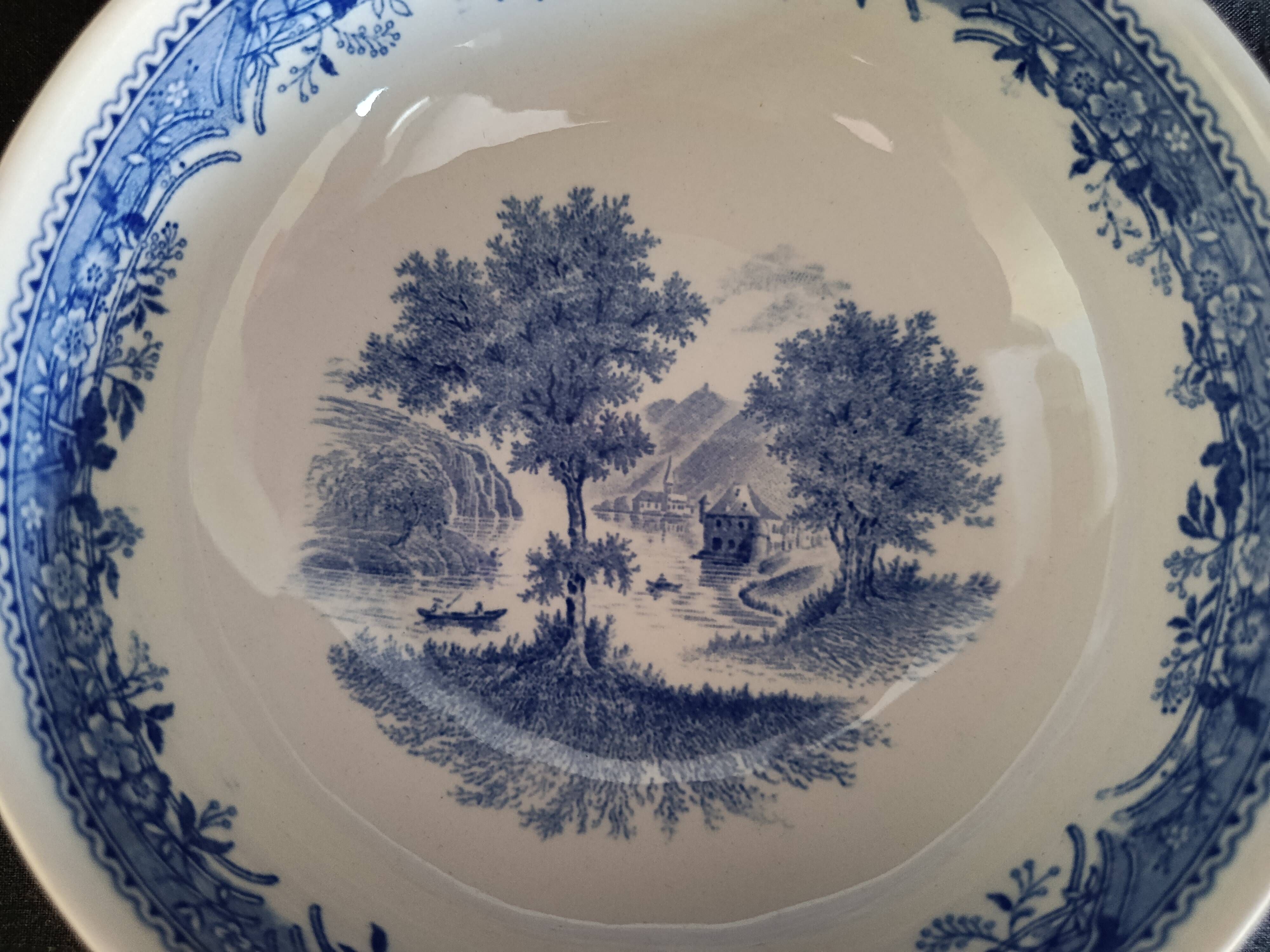 Set of 6 ceramic soup bowls by Villeroy & Boch, Burgenland model.