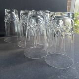 8 grands verres cristal taillé