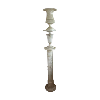 Colonne lumineuse en marbre et albâtre