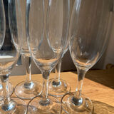 6 flutes champagne wine