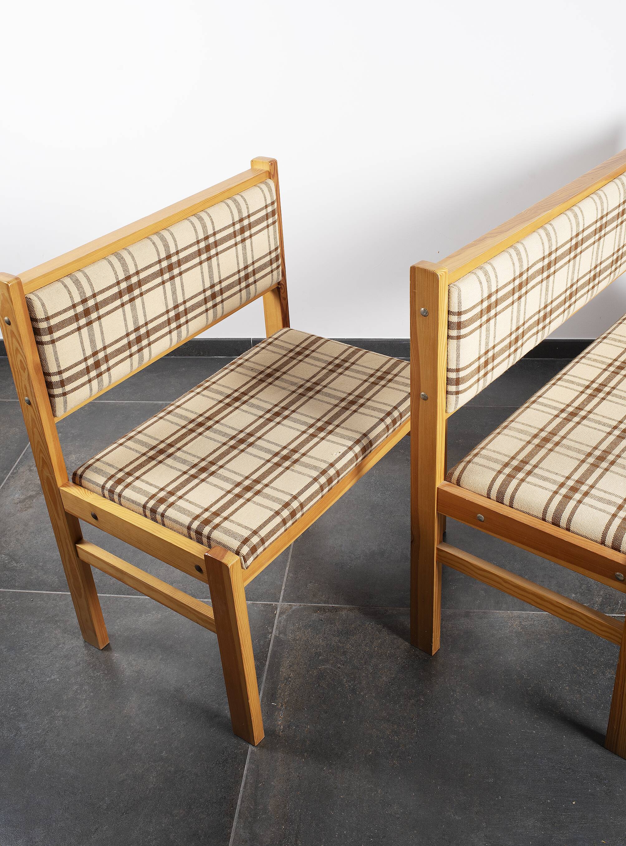 Pair of benches, corner benches, vintage